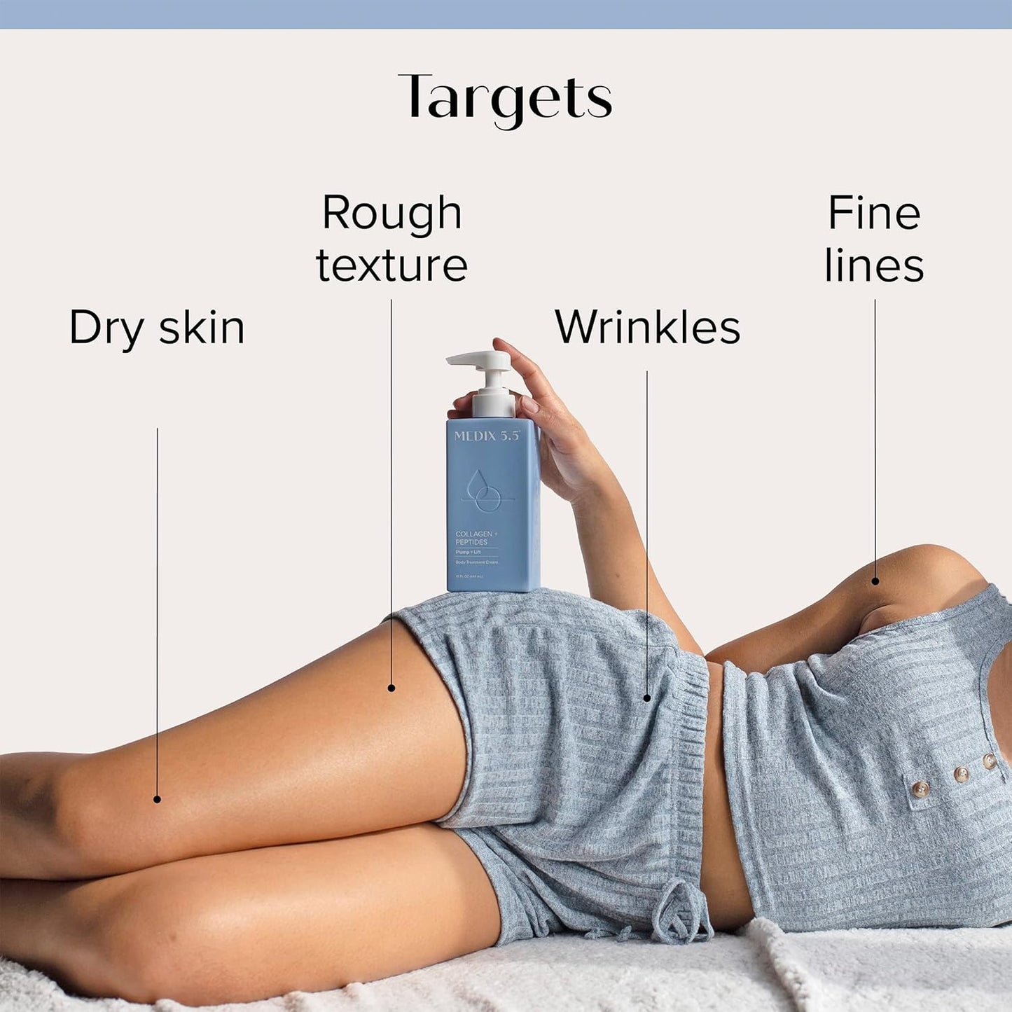 MEDIX 5.5 Retinol Cream + Collagen Cream Skin Care Set Moisturizer Body & Face Lotion | Firming Body Lotion Set Reduces Look Of Sagging Skin, Cellulite, Sun Damage & Crepey Skin For Women, 2PC Bundle