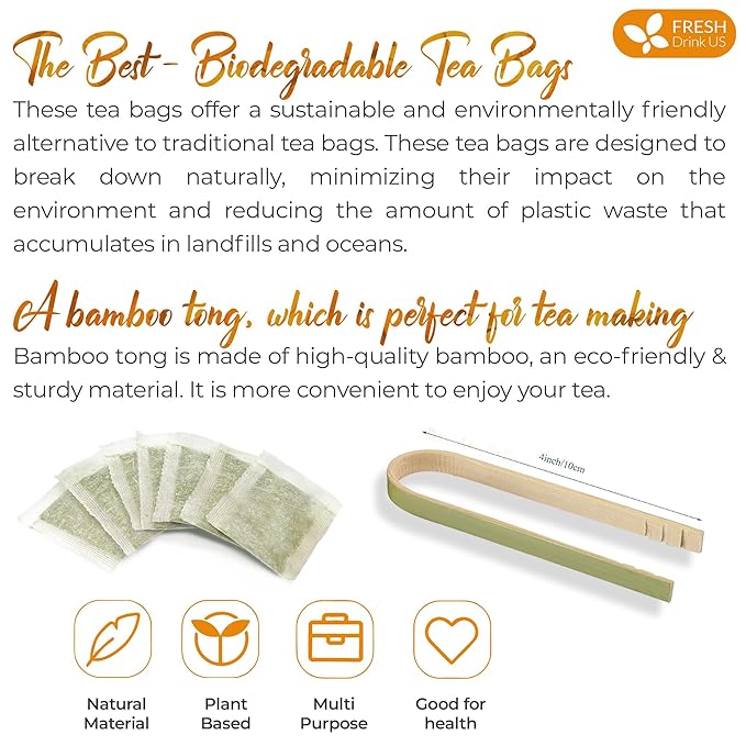 FRESHDRINKUS 75 Calendula Tea Bags, 100% Natural and Pure Calendula Flowers, Eco-conscious Tea Bags. Calendula Flower Herbal Tea. No Sugar, No Caffeine, No Gluten, Vegan.