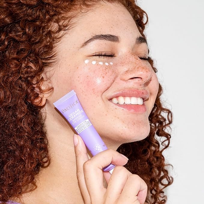 Pacifica Vegan Ceramide Barrier Eye Cream – Hydrating Under Eye Moisturizer for Dry, Sensitive Skin, Fragrance-Free Treatment for Dark Circles, Puffiness & Fine Lines Dermatologist Tested Clean Beauty