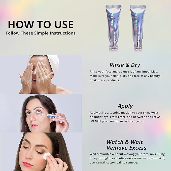 Eye Repair Serum (10g) – Under Eye Cream for Dark Circles, Puffiness, Fine Lines & Crow's Feet – Hydrate, Moisturize & Revitalize Skin with Caffeine Complex (2 Pack)