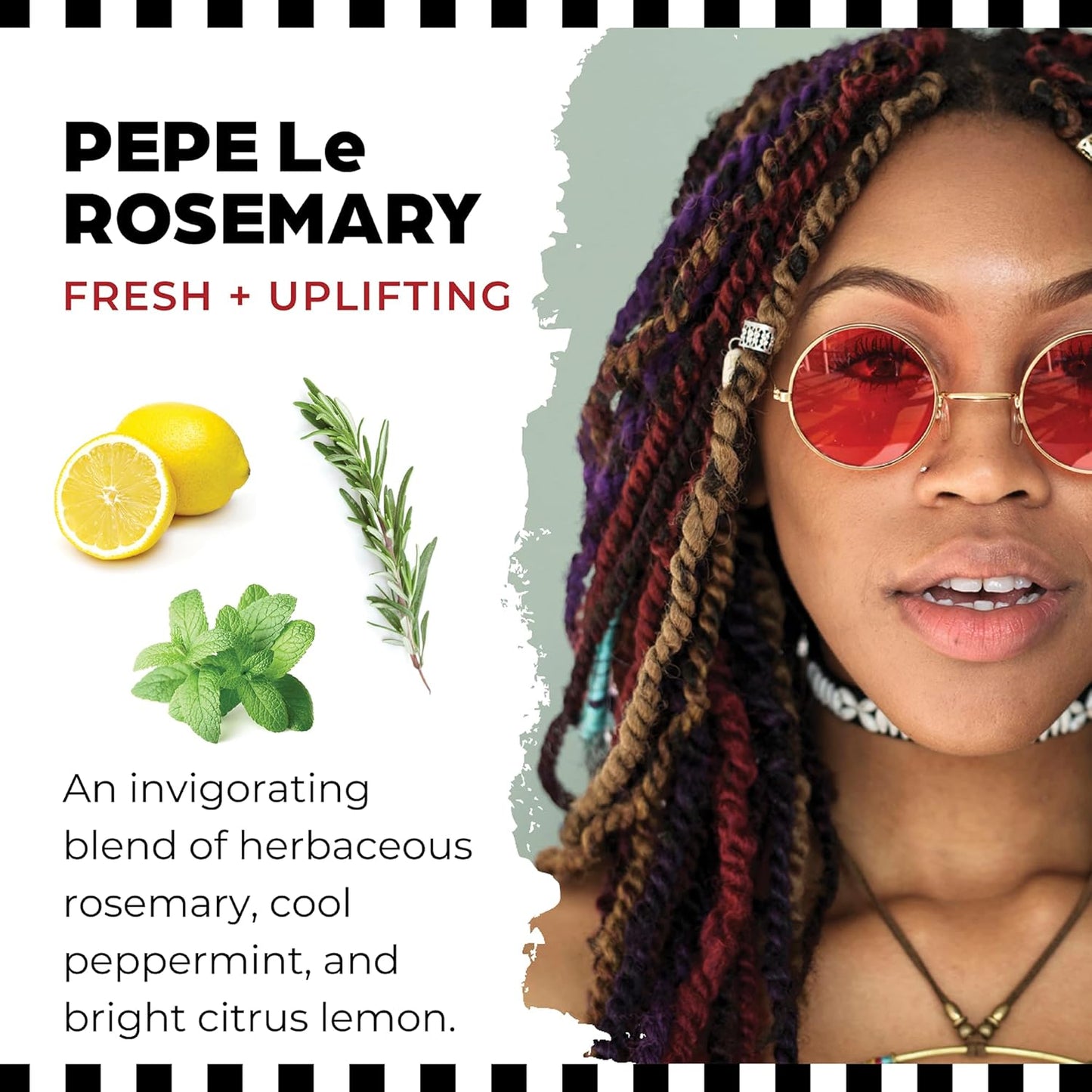 Dollylocks Dreadlock Refreshening Spray for Locs - Pepe Le Rosemary, Peppermint Lemon and Rosemary Scent - Residue-free and Sulfate-free Loc and Scalp Refreshing Spray for Dreadlocks, 8oz