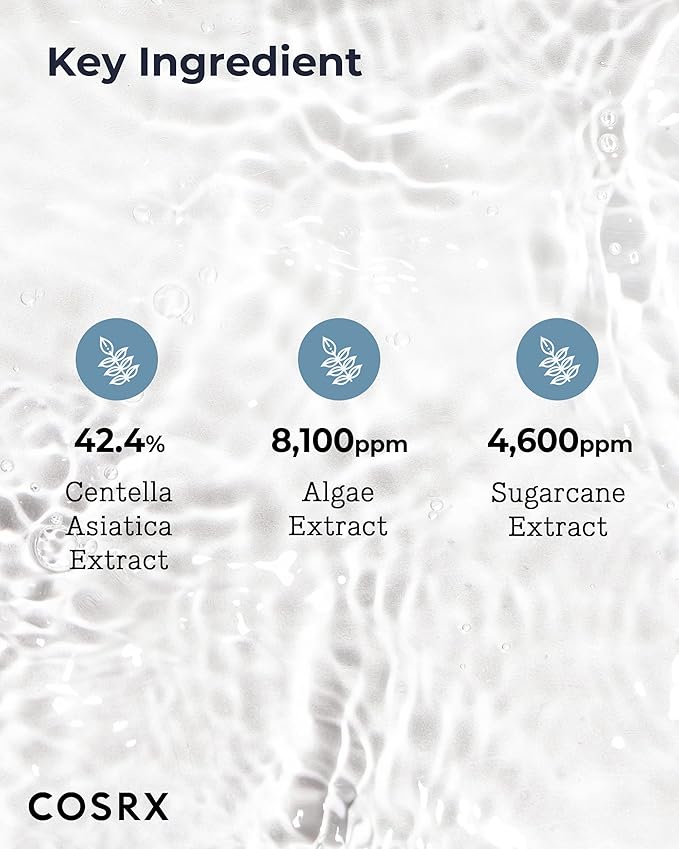 COSRX Centella Aqua Soothing Ampoule, Centella Asiatica Cica Serum, Korean Skin Care, 1.35 Fl oZ, For Sensitive Skin, Daily Skin Serum, Paraben Free, No Animal Testing
