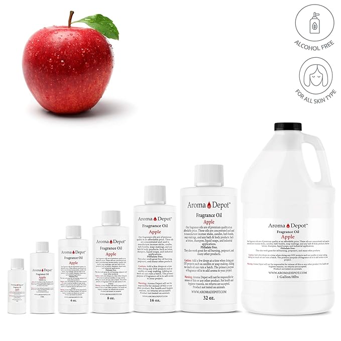 Aroma Depot 1 oz. Apple Spray Perfume/Skin Body Fragrance Oil. Our Interpretation, Pure-Uncut. Add a Few drops to your Aromatherapy Diffuser.