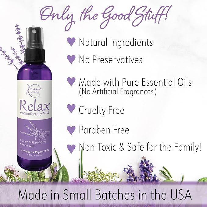 Relax Massage Lotion & Aromatherapy Pillow Spray | Massage Cream for Massage Therapy & Lavender Mist for Relaxation