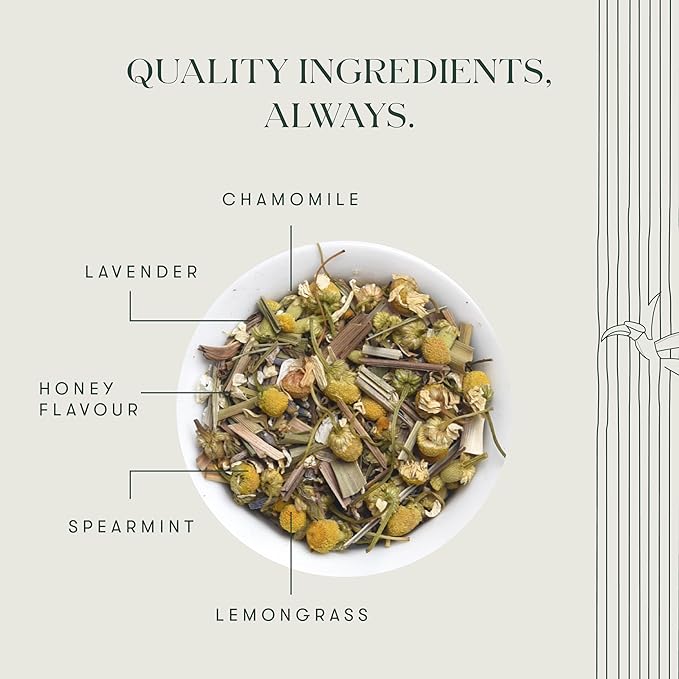 Luxmi Estates - Chamomile Honey Herbal Tea - 50g (25 Cups) | Certified Organic Tea | Caffeine-Free