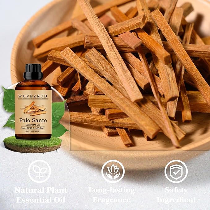Palo Santo Essential Oils 120ML, Pure PaloSanto Essential Oil for Aromatherapy Diffuser - 4 Fl Oz