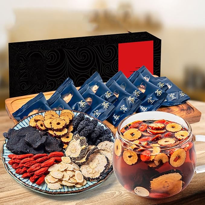 Formula Ginseng Treasure Tea, Kidney Tea Formula Ginseng Six Treasure Tea, Kidney Cleanse Tea, Organic Kidney Cleanse Herbal Tea, Kidney Tea (20pcs)