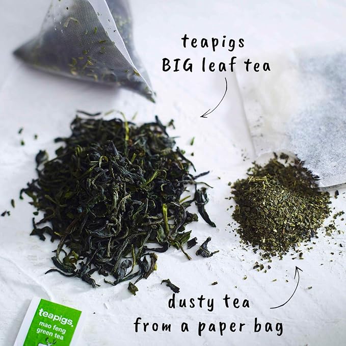 Teapigs Mao Feng Green Tea Bags Made With Whole Leaves (1 Pack of 50 Teabags)