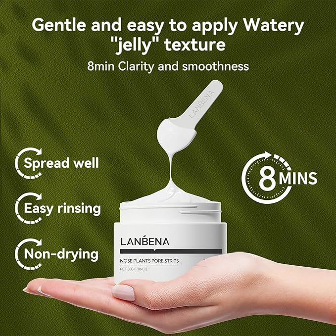 LANBENA Blackhead Remover Black Mask Charcoal Mask Peel off Mask Facial Pore Cleanser Purifying Face Mask Nose strips 1.06 Ounce