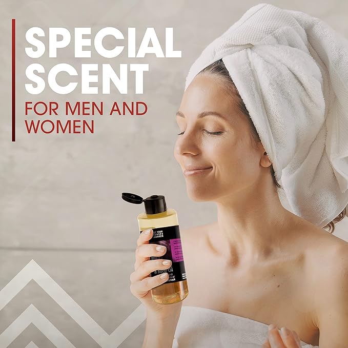 LOVE PLAY Relaxing Massage Oil for Sore Muscles - Vegan Massage and Body Oil for Massage Therapy with Essential Oils 6.76 Fl Oz