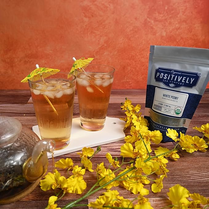 Organic Positively Tea Company, White Peony White Tea, Loose Leaf, 16 Ounce