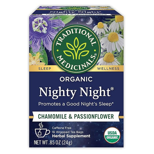 Traditional Medicinals Organic Nighty Night Tea, 16 Tea Bags (Pack of 1)