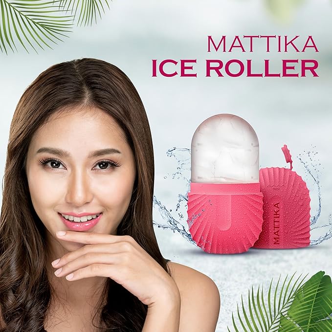 Ice Roller for Face and Eye Glow Naturally and Skincare, Ice Face Roller, Ice Facial Cube, Gua Sha Face Massage, Ice Roller Face for Beauty and Skin Care Gift for Men & Women Face Ice Roller (Pink)