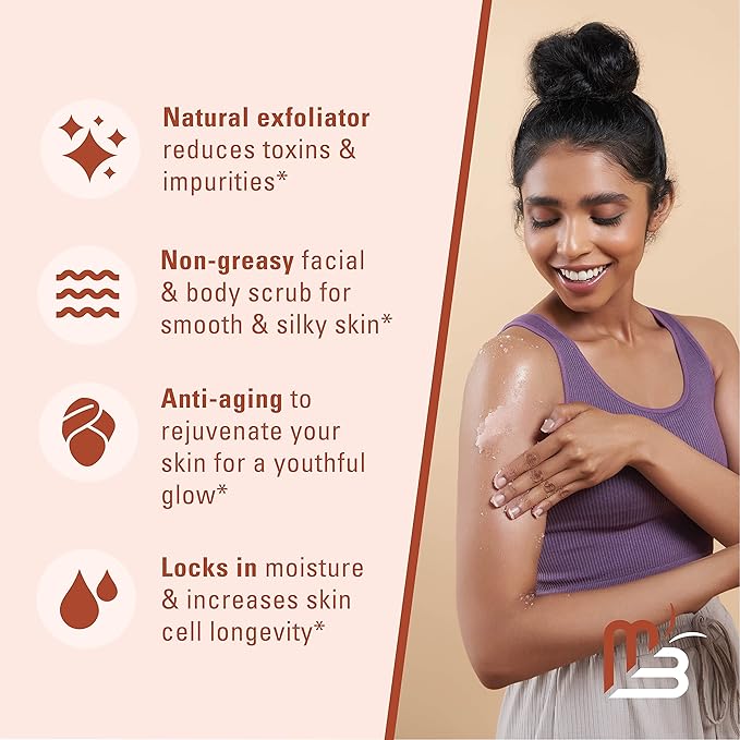 Himalayan Salt Scrub, Face, Foot, and Body Exfoliator with Collagen and Stem Cells Exfoliating Scrub for Toning, Cellulite, and Skin Care by M3 Naturals (Pack of 2)