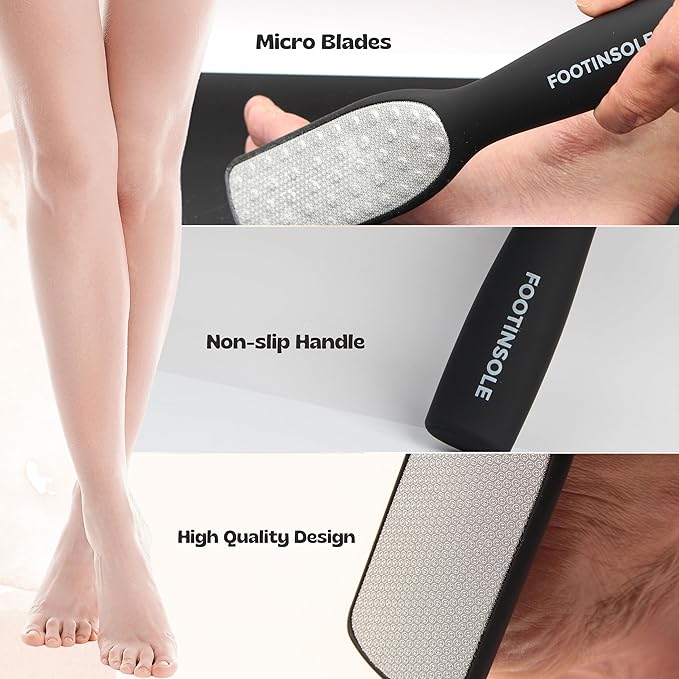 Professional Dual-Sided Foot File : The Essential Callus Remover for Effortlessly Smooth and Soft Feet (Gold)