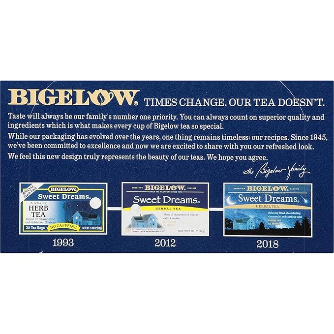 Bigelow Tea Herbal Tea Sweet Dreams 20 Count (Pack of 3)