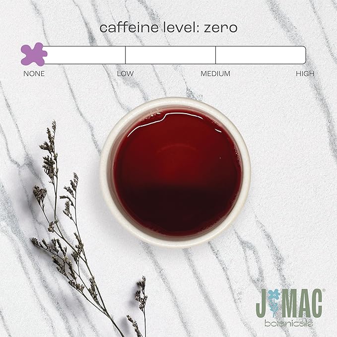 J Mac Botanicals, Organic Hibiscus Tea Bags (50 Count) - Certified by Organic Certifiers, Inc. - Quality Tea From Nile Valley, Egypt, Packaged in the USA