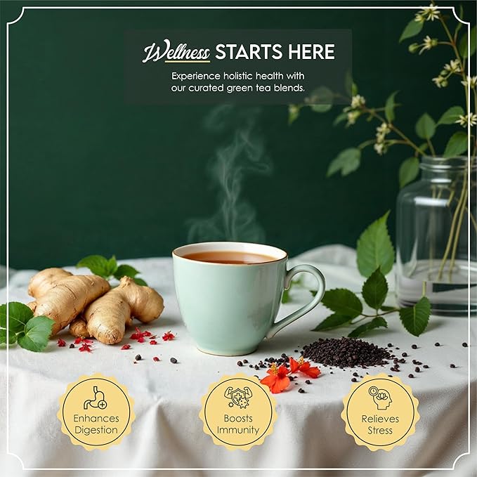 Tea Leaf & Co. Joyful 3 Pack Premium Tea Git Combo Box - Contains Sweet Hibiscus, English Breakfast Black & Turmeric Ginger Herbal Teas - Perfect for Premium Gifting (3Oz)