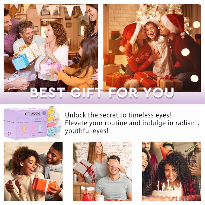 Eye Patches Under Eye Mask Skincare Hyaluronic Acid Under Eye Patches for Teen Girls Puffy Eyes and Dark Circles 24k Gold,Hyaluronic Acid,Rose,Eye Mask Pads Bag Treatment Skin Care(30Pairs)