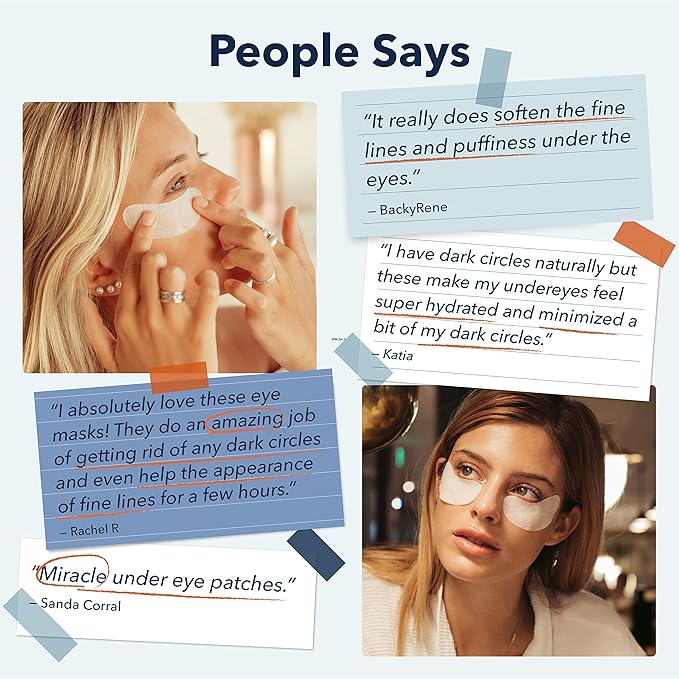 Purederm Deluxe Collagen Eye Mask Collagen Pads For Women 2+4 Pack Of 30 Sheets/Natural Eye Patches With Anti-aging and Wrinkle Care Properties/Help Reduce Dark Circles and Puffiness