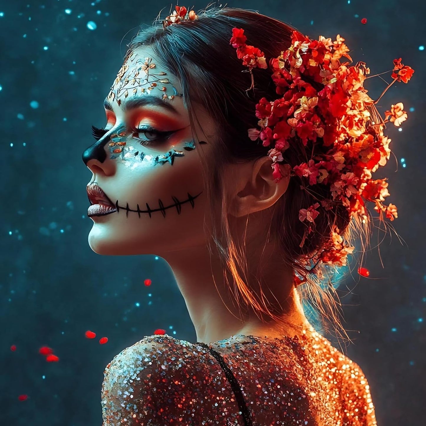 14 Colors Body Glitter,Face Glitter Makeup for Kids Women,Sparkly Chunky Hair Glitter for Eye Lip Nails,Mardi Gras Glitter Makeup Face Paint,Singer Concerts Disco Rave Festival Accessories-Hallowmas