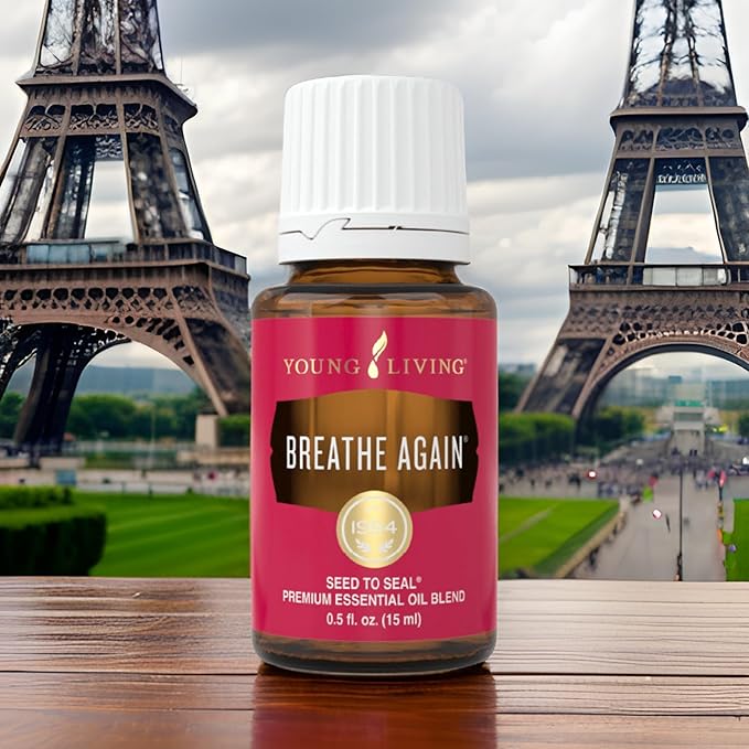Breathe Again 15mL by Young Living Premium Essential Oil Blend - Cooling Sensation - Refreshing and Rejuvenating Aroma - Soothing and Comforting Aroma