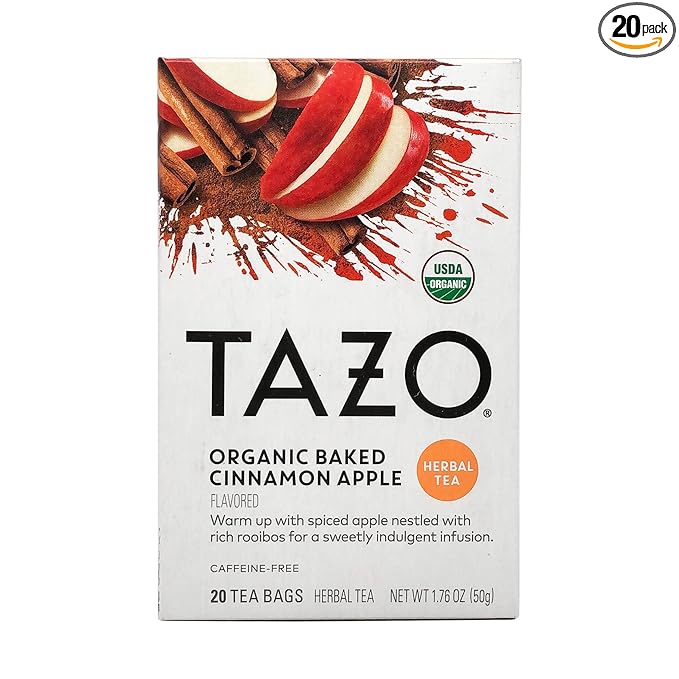 Tazo Organic Baked Cinnamon Apple Tea, 20 ct