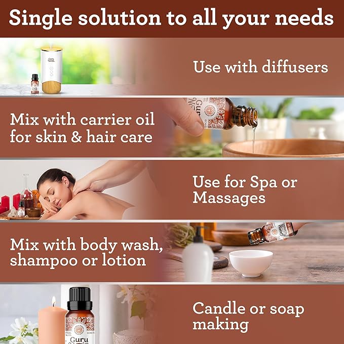 GuruNanda Clove Essential Oil - Pure, Natural & Undiluted for Aromatherapy and Diffuser - 15 ml