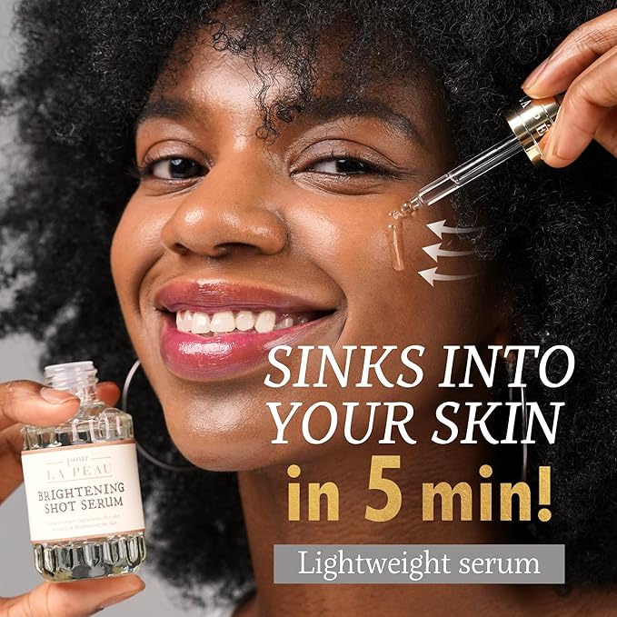 Brightening Shot Serum | Skin Brightening Serum for Face | Organic Face Moisturizer Hyperpigmentation Serum | Hydrating Face Serum for Glowing Skin | Face Brightening Serum (1.01 Fl. Oz)