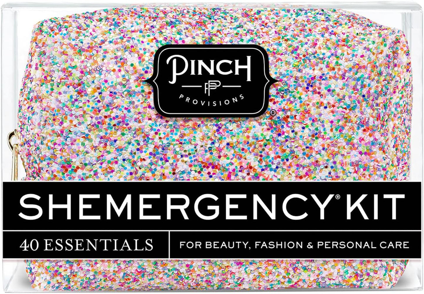 Pinch Provisions Shemergency Kit for Her, 40 Emergency Essential Items, Compact, Multi-Functional Pouch, Gift for Women, Birthday, Bachelorette Parties, and More!