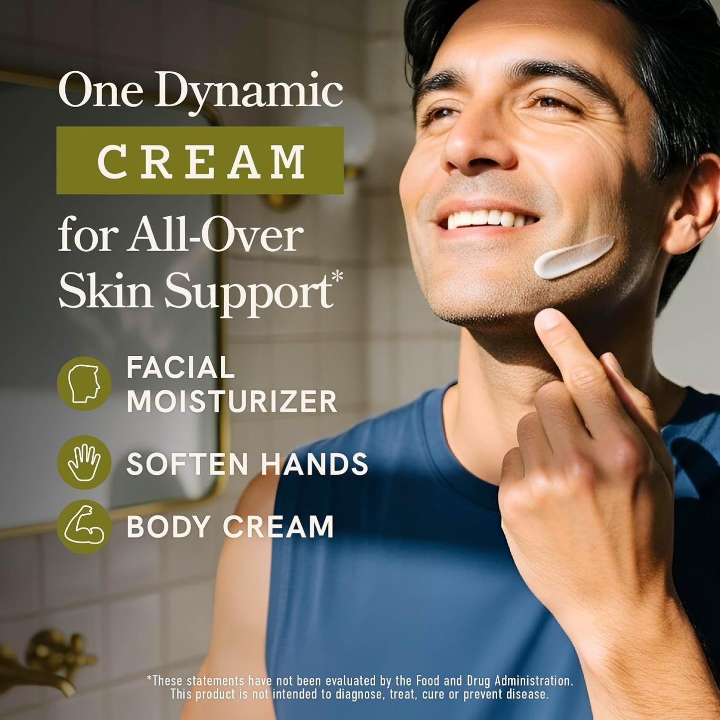 Whipped Beef Tallow Cream for Men | Face & Body | Beef Tallow for Skin Health & Barrier Support | Unscented | Whipped Men’s Moisturizer Cream with Beeswax | Grass-Fed, Cruelty-Free & Non-GMO | 2 oz