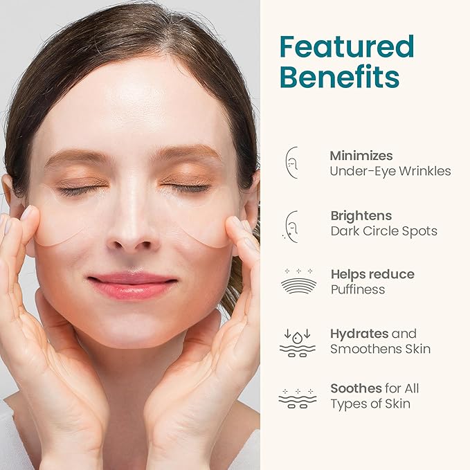 NURIVE's Youthful Skin & Bright Eyes Pack | Depuffs and Brightens Your Under Eye Bags | Helps Minimize Fine Lines and Wrinkles for Sensitive Skin