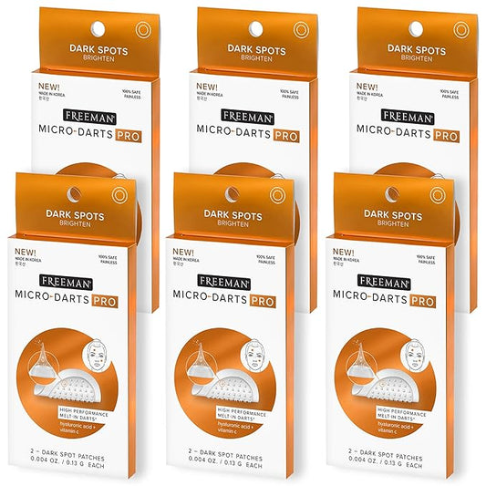 Freeman Micro-Darts Pro - Dark Spot Patches, Post Pimple Brightening Skincare Patch, Hydrating & Brightening, Vitamin C, Invisible & Non-Invasive Skin Treatment, Get Glowing Skin, 1 Count