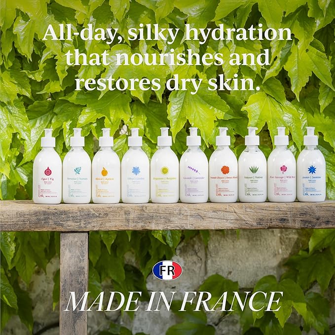 Provence Sante Body Lotion - Ultra Hydrating Moisturizer - Anti-Aging Cream for Dry Skin - Nourishing Vervain Scent - Made in France - 10.2 Oz