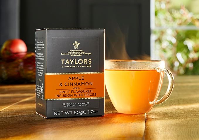 Taylors of Harrogate Apple & Cinnamon Herbal Tea, 20 Count (Pack of 1)