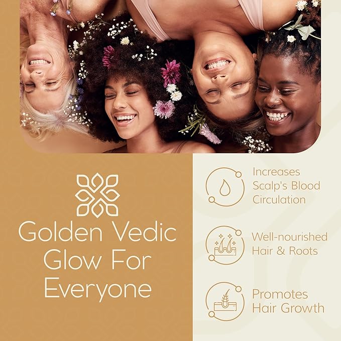 LUVIH The Crown Kansa Comb - Relaxing Scalp Massager for Detangling and Promoting Hair Growth, Travel-friendly Hair Styling Tool for Men & Women