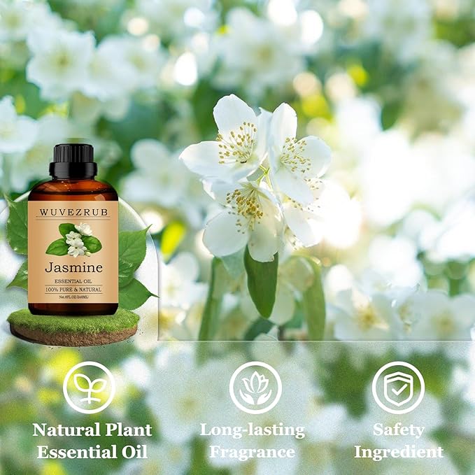 Jasmine Essential Oils 240ML, Pure Jasmine Essential Oil for Aromatherapy Diffuser - 8 Fl Oz