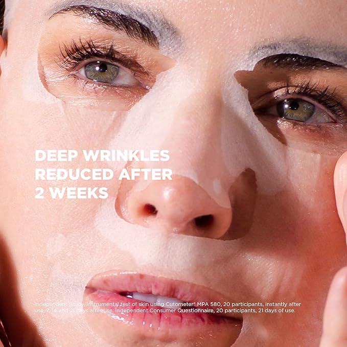 Skin Republic Collagen Infusion Sheet Mask. Clinically Proven to Reduce Deep Wrinkles After 2 Weeks. Made in Korea. 3 Pack.