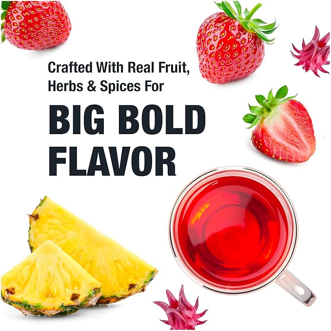 Tiesta Tea - Strawberry Samba Mate | Loose Leaf | Strawberry Hibiscus Mate Tea | High Caffeinated Fruit Blend | Make Hot or Iced Up to 50 Cups | 4 oz Refillable Tin