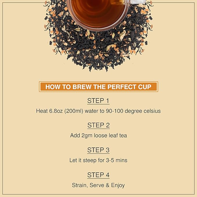 BREWIX Pumpkin Spice Black Tea, Loose Leaf (50+ Cups, 3.53oz/100g) | Fall, Warm & Spicy