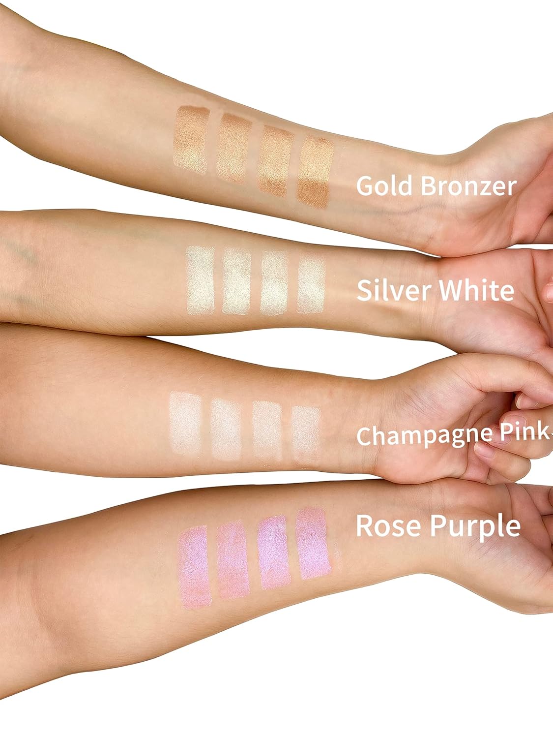 Highlighter Makeup, Cream Highlighter, Face Highlighter, Long Lasting Glitter Highlighter Makeup Palette - Purple Highlighter Makeup