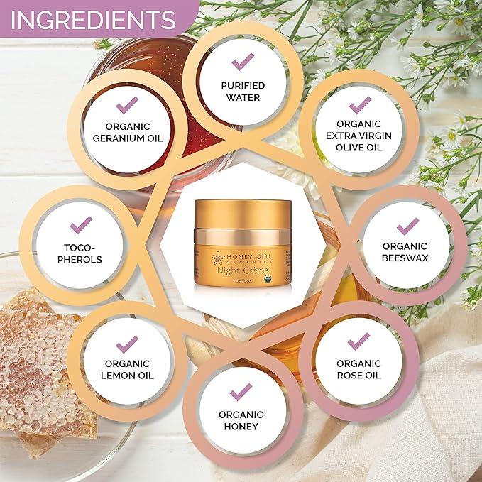 Honey Girl Organics Night Creme, 1.75 Fluid Ounce