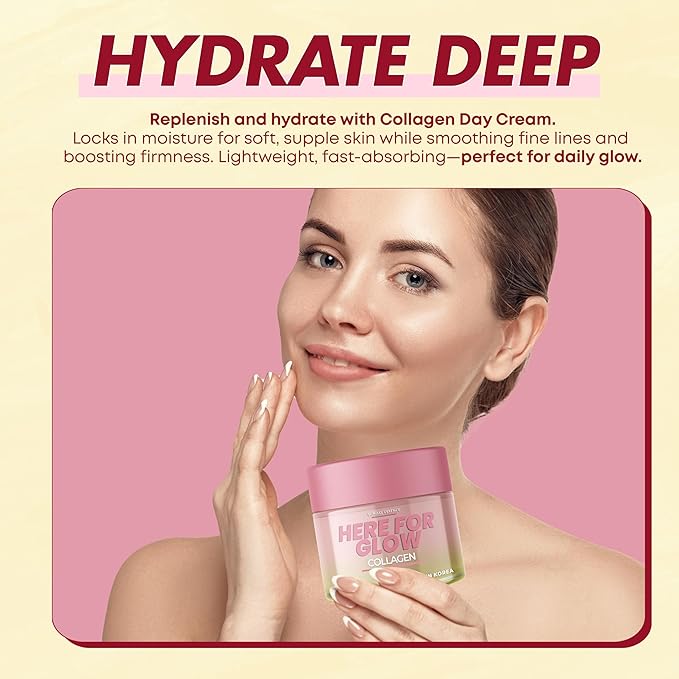 Collagen Night Cream - Dermatologist Tested, Korean Skin Care, Anti-Aging - Hydrating Moisturizer, Retains Moisture - Vegan, Non- GMO, Clean Beauty, 95% Natural - 1 Pack