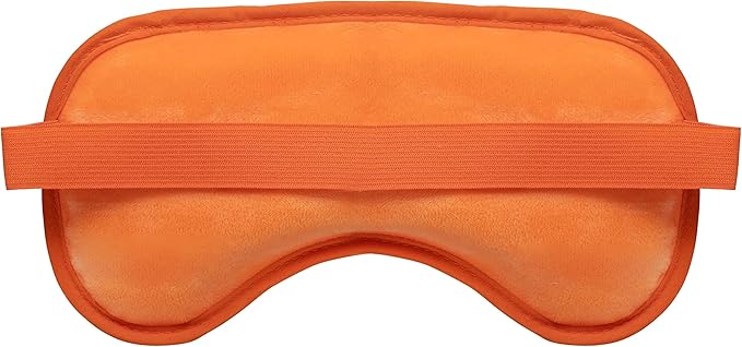 Eye See Plush Gel Eye Mask for Puffy Eyes, Orange - Cold Eye mask to Treat Dark Circles, Sinuses, Dry Eyes, and for Allergy Relief - Microwave Safe for Heat Therapy
