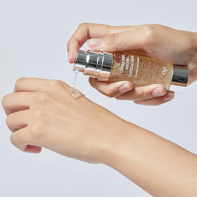 [Ogi] Chamomile Argan Capsule Serum, Vegan Serum, Mild Serum for Soothing, Moisturizing, Sebum Control & Anti-Aging, EWG Green, 1.01 fl. oz.