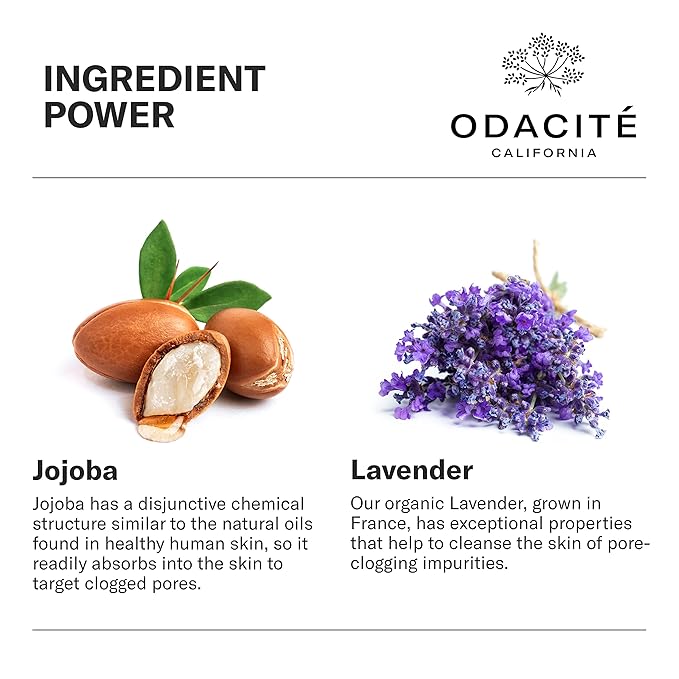 Odacité Acne Serum Concentrate for Face, Pore Cleanser Facial Oil for Skincare with Jojoba + Lavender - Clogged Pores Facial Serum Concentrate, Blackhead Remover Serum, 0.17 fl. Oz