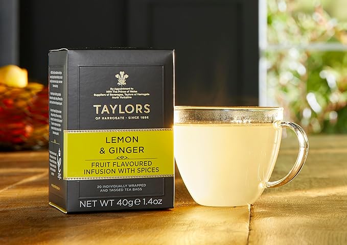 Taylors of Harrogate Lemon & Ginger Herbal Tea, 20 Count