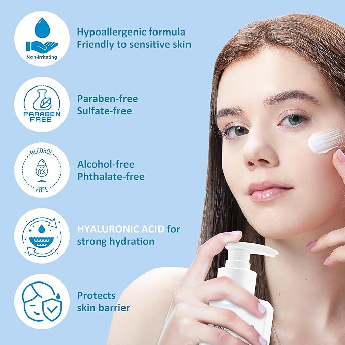 Skincare Set Gift for Women Wife, Large Skin Care Set, Paraben Free, Hyaluronic Acid Facial Kits for Esthetician Supplies Beauty Salon Family(17.6 Fl oz Makeup Remover, Cleanser, Toner, Serum, Lotion)