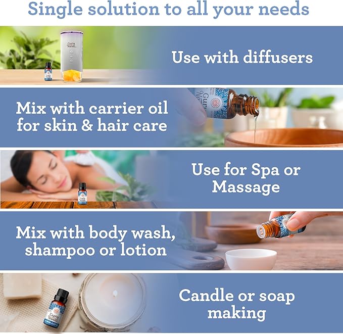 GuruNanda Calming Sleep Essential Oil (2x0.5 Fl Oz) - 100% Pure, Natural & Undiluted Aromatherapy Oil for Diffusers - Promotes Calmness & Relaxation