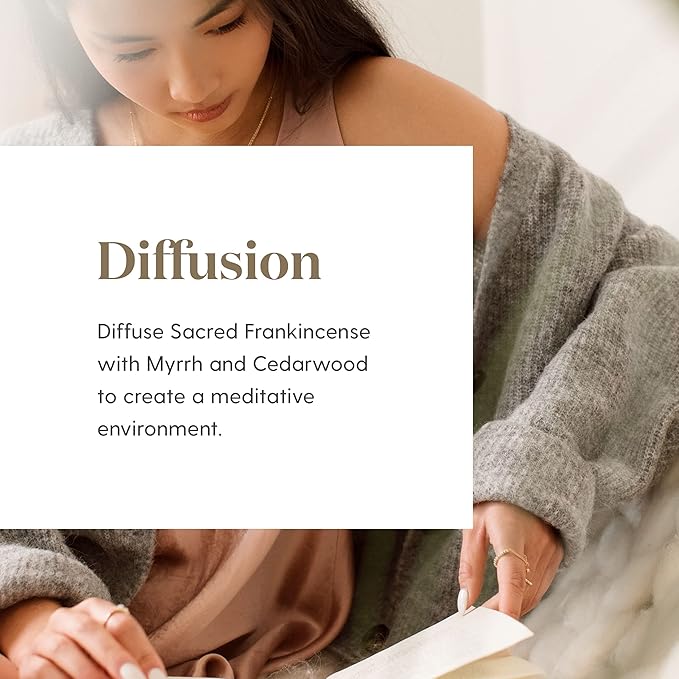 Young Living Sacred Frankincense 15 ml Essential Oil - Woodsy Aroma for Spirit & Skin, Promotes Relaxation, Tranquility, Enhance Yoga, Prayer Meditation, Skin Tone Support